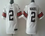 nike youth nfl cleveland browns #2 manziel white jerseys