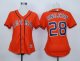 women mlb houston astros #28 jon singleton orange majestic cool base jerseys