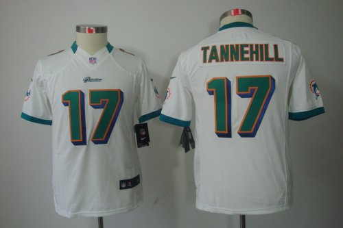 nike youth nfl miami dolphins #17 tannehill white [nike limited]