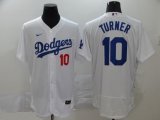 Men's Los Angeles Dodgers #10 Justin Turner White 2020 Stitched Baseball Jersey