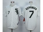 MLB Chicago White Sox #7 Jeff Keppinger White jerseys