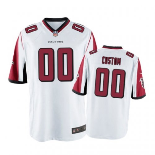 Atlanta Falcons #00 Custom White Nike Game Jersey - Men\'s