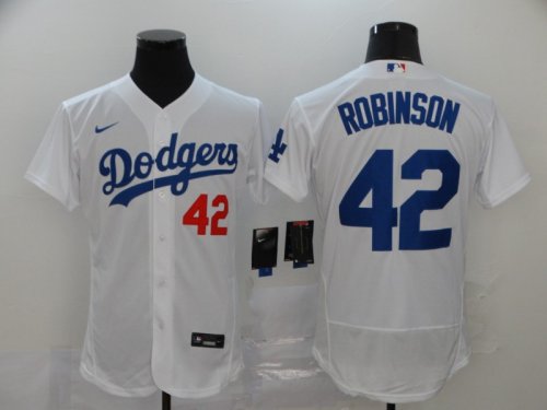 Men\'s Los Angeles Dodgers #42 Jackie Robinson White 2020 Stitched Baseball Jersey