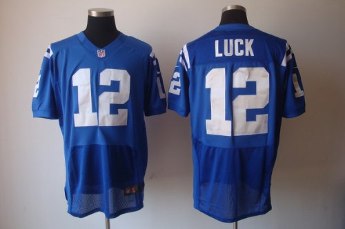 nike nfl indianapolis colts #12 andrew luck elite blue jerseys