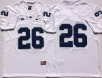 Men's Youth Penn State Nittany Lions White #26 Saquon Barkley Colleges Jersey