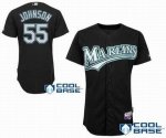 Baseball Jerseys Florida Marlins Authentic #55 Josh Johnson blac