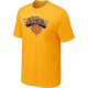 nba new york knicks big & tall primary logo yellow T-Shirt