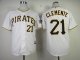 mlb pittsburgh pirates #21 clemente white m&n jerseys