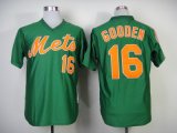 mlb new york mets #16 gooden green m&n 1985 jerseys