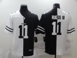 Men Oakland Raiders #11 Henry Ruggs III Black And White Limited Split Fashion Football Jersey