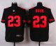 nike san francisco 49ers #23 bush black elite jerseys [oranger n
