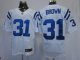 nike nfl indianapolis colts #31 brown white elite jerseys