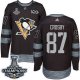 Men Pittsburgh Penguins #87 Sidney Crosby Black 1917-2017 100th Anniversary Stanley Cup Finals Champions Stitched NHL Jersey