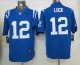 nike nfl indianapolis colts #12 luck blue jerseys [game]