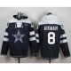 nike nfl dallas cowboys #8 troy aikman navy blue player pullover hoodie