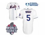 2015 World Series mlb jerseys new york mets #5 wricht white