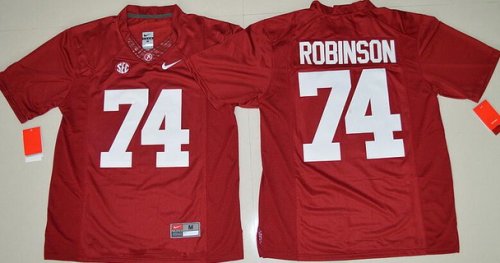 Men\'s Alabama Crimson Tide #74 Cam Robinson Red Limited Stitched College Football Nike NCAA Jersey