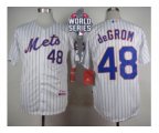 2015 World Series mlb jerseys new york mets #48 degrom white(blu