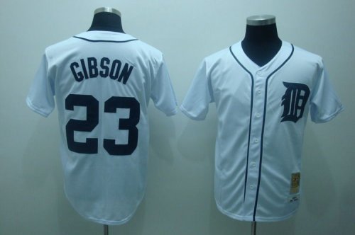 Baseball Jerseys Detroit Tigers #23 gibson white