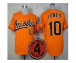 mlb baltimore orioles #10 jones orange [4 hall of fame patch]