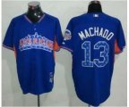 mlb 2013 all star baltimore orioles #13 machado blue jerseys