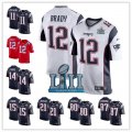 Footall New England Patriots Top Players Stitched Super Bowl LII Bound Game Jersey