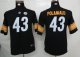 nike youth nfl pittsburgh steelers #43 polamalu black jerseys