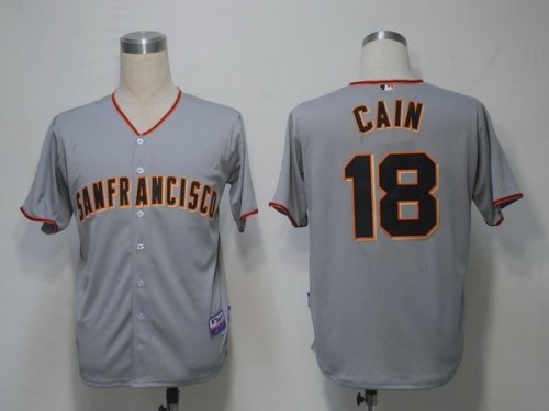 Baseball Jerseys san francisco giants #18 cain grey