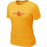 women nba houston rockets big & tall primary logo yellow T-Shirt