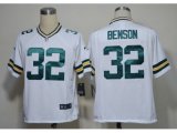 nike nfl green bay packers #32 benson white jerseys [game]