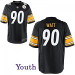 Youth NFL Pittsburgh Steelers #90 T.J. Watt Nike Black 2017 Draft Pick Game Jersey