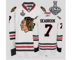 nhl chicago blackhawks #7 seabrook white [2013 stanley cup]