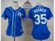 Women Kansas City Royals #35 Eric Hosmer Blue Alternate 2 W 2015