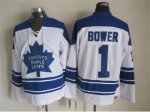 NHL Toronto Maple Leafs #1 Bower white Throwback Stitched jersey
