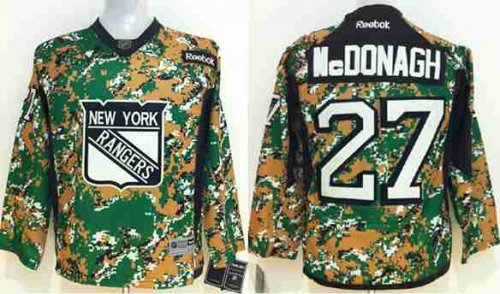 youth nhl new york rangers #27 mcdonagh camo jerseys