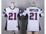 Women Nike New England Patriots #21 butler white jerseys