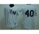 New York Yankees #40 Wang 2009 world series patchs white