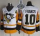 Men Pittsburgh Penguins #10 Ron Francis White Black CCM Throwback 2017 Stanley Cup Finals Champions Stitched NHL Jersey