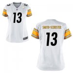 Women NFL Nike Pittsburgh Steelers #13 JuJu Smith-Schuster White Game Jerseys