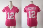 nike women nfl green bay packers #12 rodgers pink [draft him