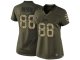 Women Nike Carolina Panthers #88 Greg Olsen Green Salute to Serv