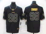 2020 New Football Las Vegas Raiders #98 Maxx Crosby Black Golden Edition Jersey