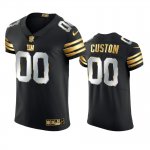 New York Giants Custom Black 2020-21 Golden Edition Elite Jersey - Men's