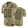 Detroit Lions #00 2018 Salute to Service Custom Jersey Camo -Nike Limited