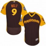 men's majesticsan francisco giants #9 matt williams brown 2016 all star national league bp authentic collection flex base mlb jerseys