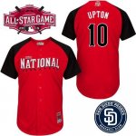 Padres #10 Justin Upton Red 2015 All-Star National League Stitch