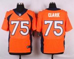nike denver broncos #75 clark orange elite jerseys