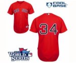 2013 world series mlb boston red sox #34 david ortiz red jerseys