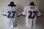 nike nfl baltimore ravens #27 rice elite white jersey