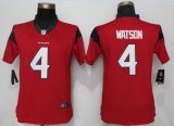Women NFL Houston Texans #4 Deshaun Watson Nike Red 2017 Draft Pick Limited Jerseys